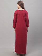 Maroon Woolen Nighty