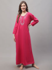 Pink Woolen Nighty