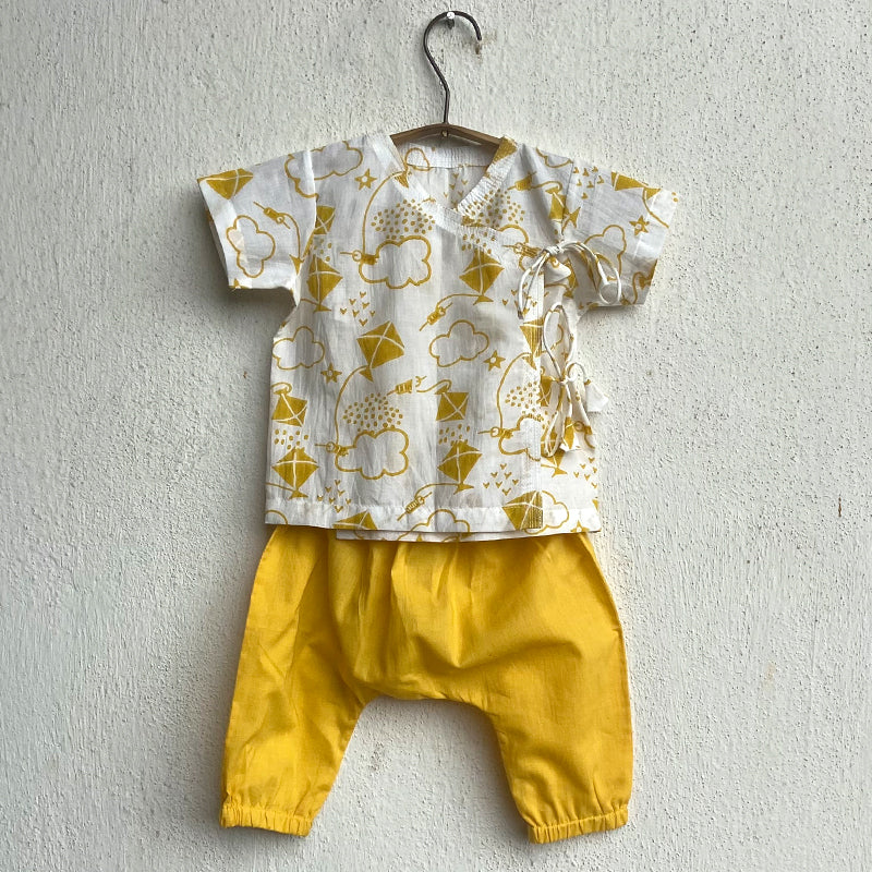 WHITEWATER KIDS UNISEX ORGANIC PATANG ANGARAKHA WITH YELLOW PANTS