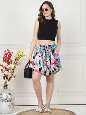 Floral Print Multi Rayon Shorts with Side Pocket