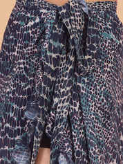 Teal Animal Print Swimwear Cover Up Sarong
