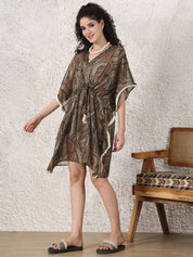 Black Swimwear Cover Up Kaftan