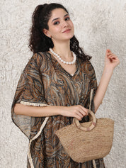 Black Swimwear Cover Up Kaftan