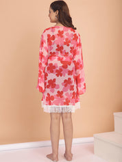 Floral Swimwear Cover Up Shrug