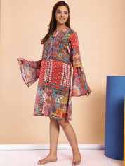 Multi Swimwear Cover Up Dress