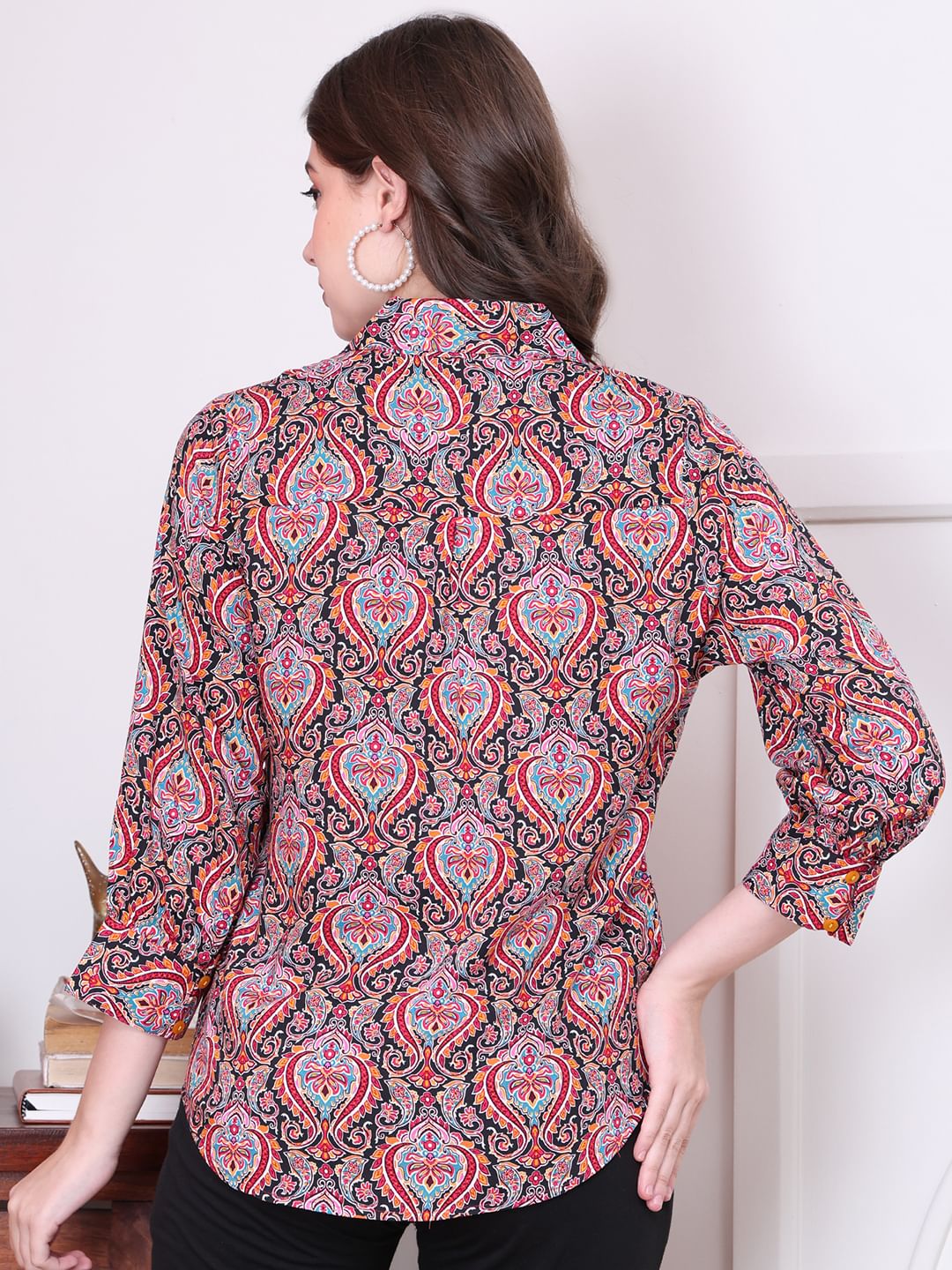 Secret Wish Floral Print Pink Rayon Maternity Wrap Top