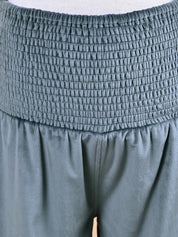 Secret Wish Grey Solid Velvet Winter Maternity Trouser