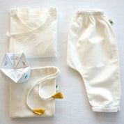 WHITEWATER KIDS UNISEX ORGANIC ESSENTIAL WHITE ANGRAKHA TOP + PANTS