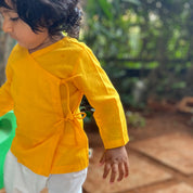 WHITEWATER KIDS UNISEX ORGANIC YELLOW ANGRAKHA  +  WHITE PANTS