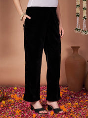 Black Velvet Maternity Kurta Set