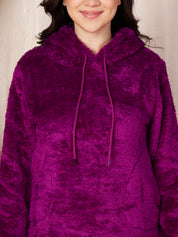 Purple Faux Fur Winter Night Suit