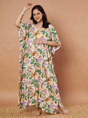Multi Floral Rayon Maternity Kaftan