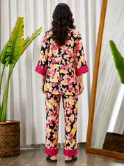 Floral Print Rayon Multi Color Co-Ord Set