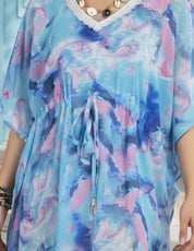 Blue Swimwear Cover Up Kaftan