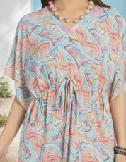 Blue Swimwear Cover Up kaftan
