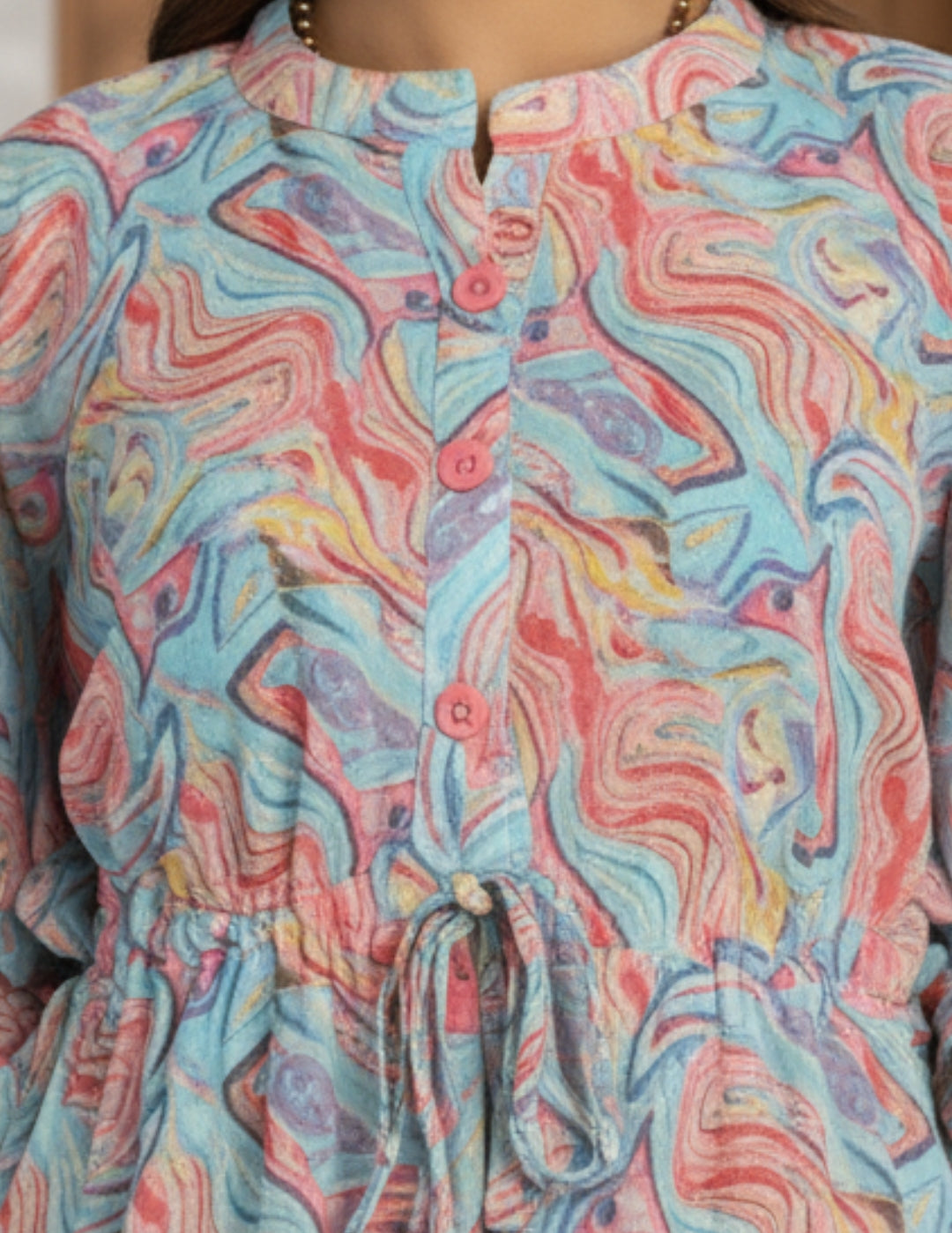 Blue Swimwear Cover Up Dress