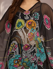 Black Swimwear Cover Up Kaftan