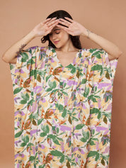 Multi Floral Rayon Maternity Kaftan