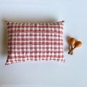 WHITEWATER KIDS GIFT SET - ORGANIC MANJHA PRINT KAPOK PILLOW + MARACAS