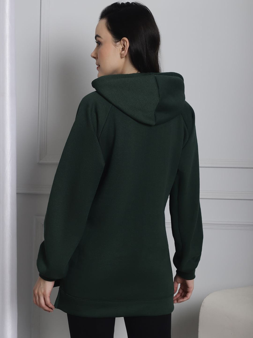 Green Winter Maternity Pullover Sweatshirt