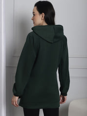 Green Winter Maternity Pullover Sweatshirt