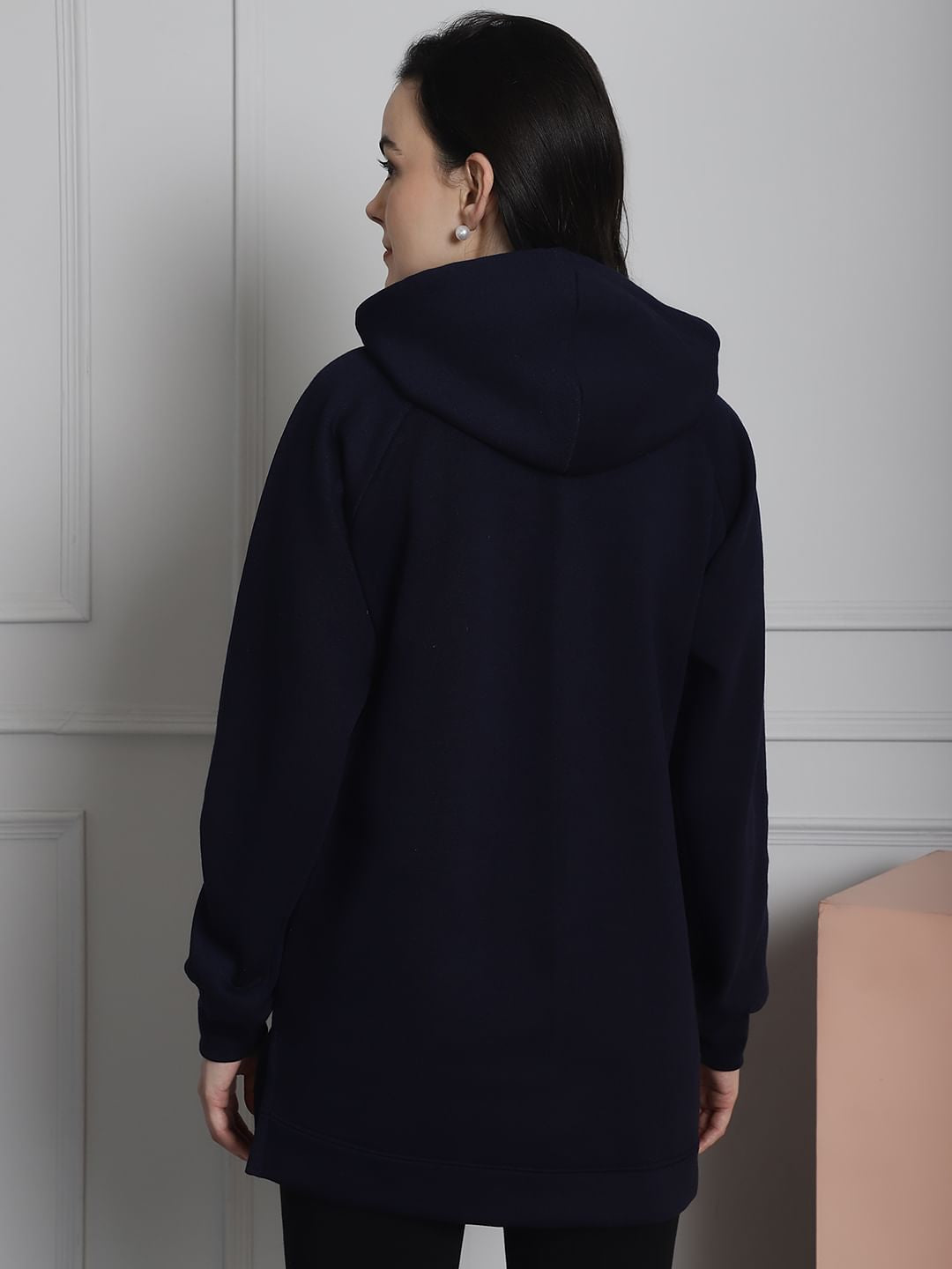 Navy Winter Maternity Pullover Sweatshirt
