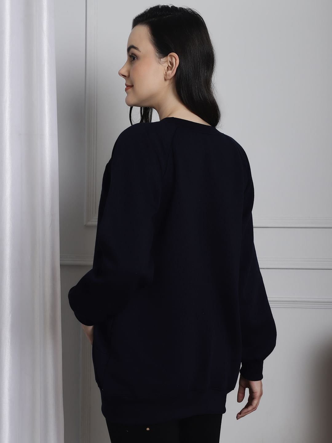 Black Winter Maternity Lounge Top
