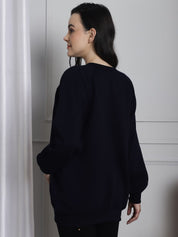 Black Winter Maternity Lounge Top