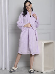 Lilac Faux Fur Robe