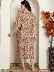 Yellow Cotton Maternity Kaftan