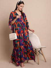 Multicolour Abstract Print Kaftan