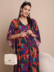 Multicolour Abstract Print Kaftan