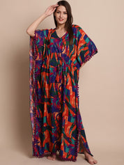 Multicolour Abstract Print Kaftan