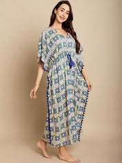 Geometric Print Multi Colour Kaftan