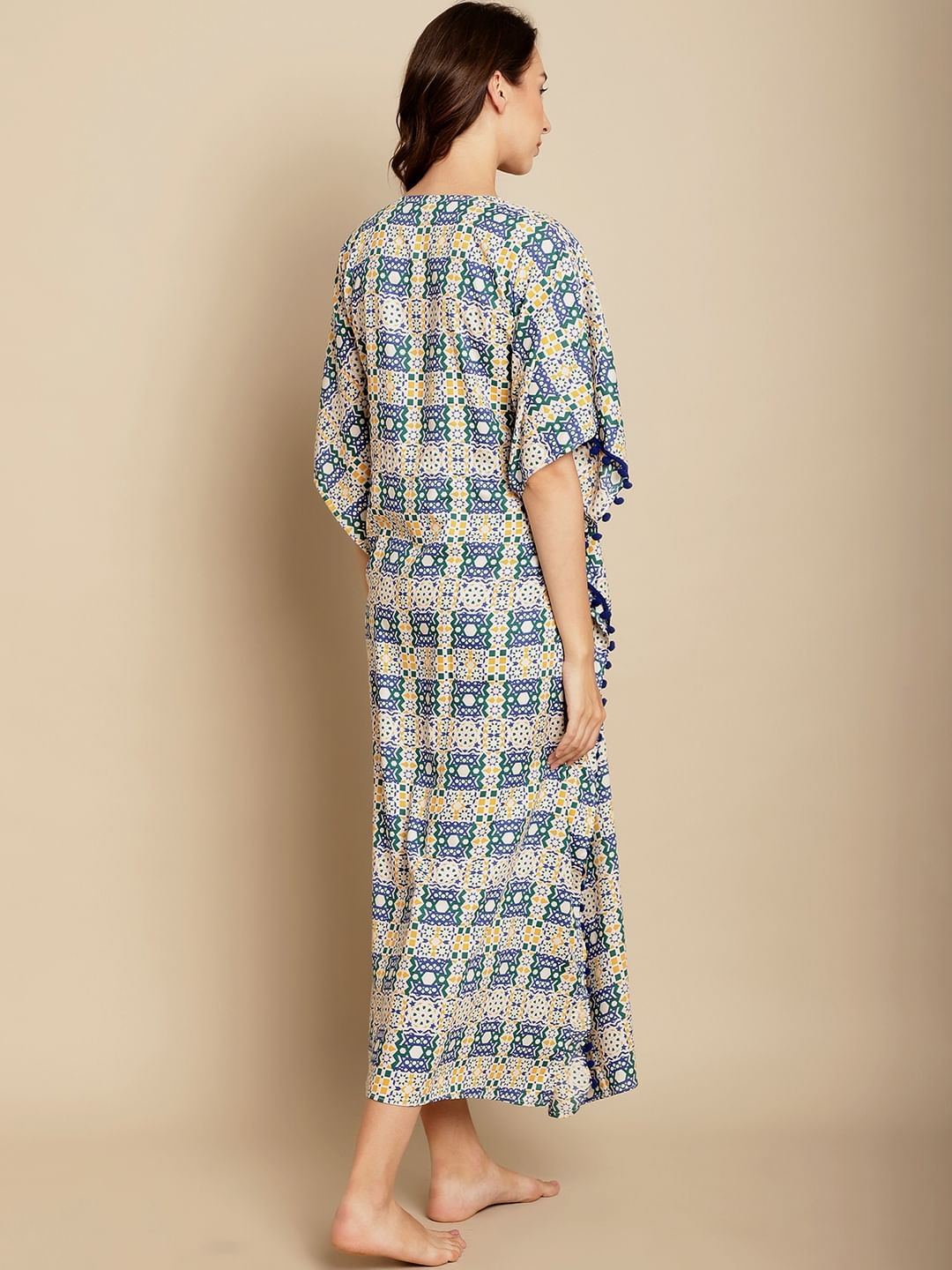 Geometric Print Multi Colour Kaftan