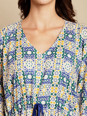 Geometric Print Multi Colour Kaftan