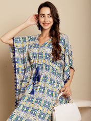 Geometric Print Multi Colour Kaftan