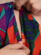 Multicolour Printed Maternity Kaftan