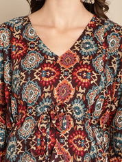Printed Multi Colour Maternity Kaftan