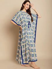 Geometric Print Multi Colour Maternity Kaftan
