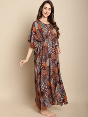Printed Multi Colour Maternity Kaftan