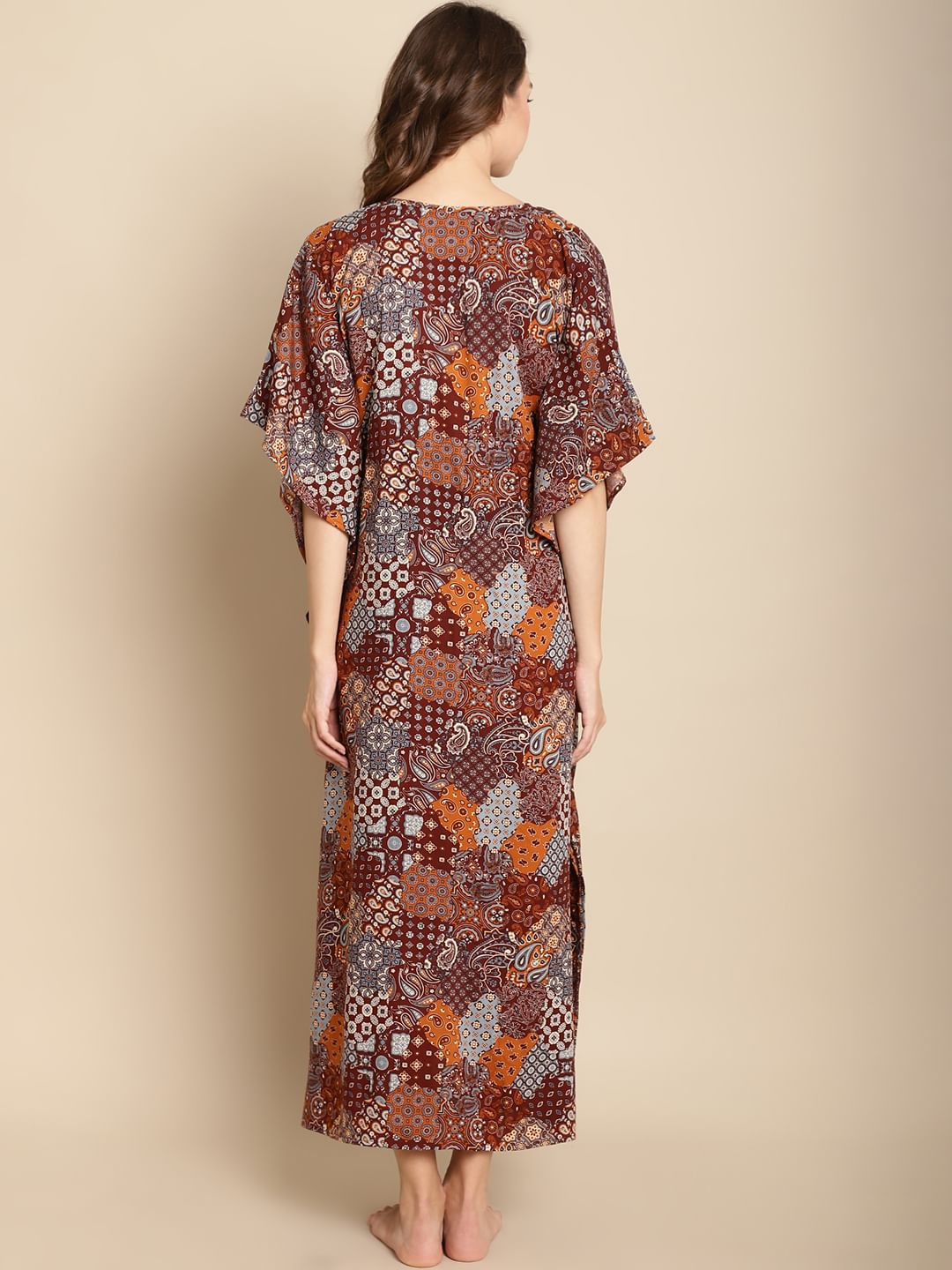 Printed Multi Colour Maternity Kaftan