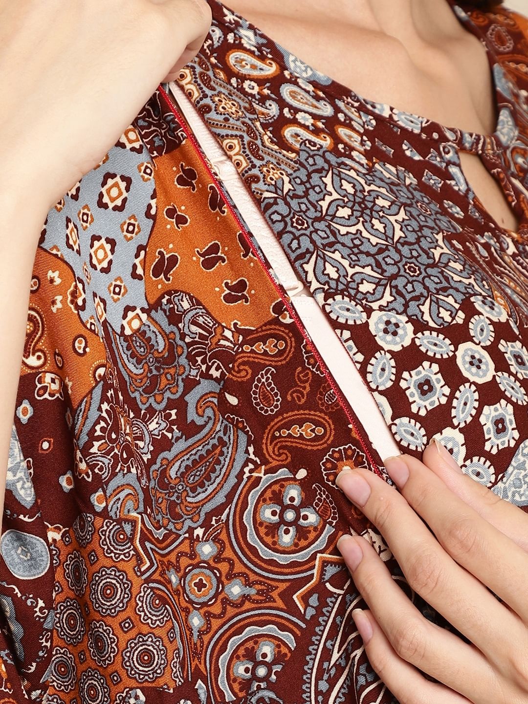 Printed Multi Colour Maternity Kaftan