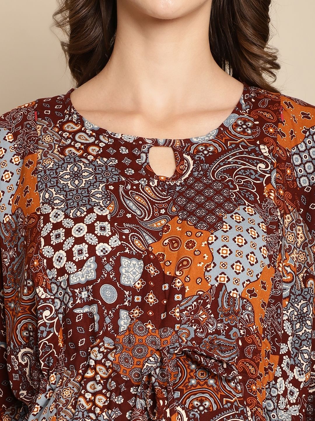 Printed Multi Colour Maternity Kaftan