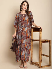 Printed Multi Colour Maternity Kaftan