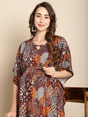 Printed Multi Colour Maternity Kaftan