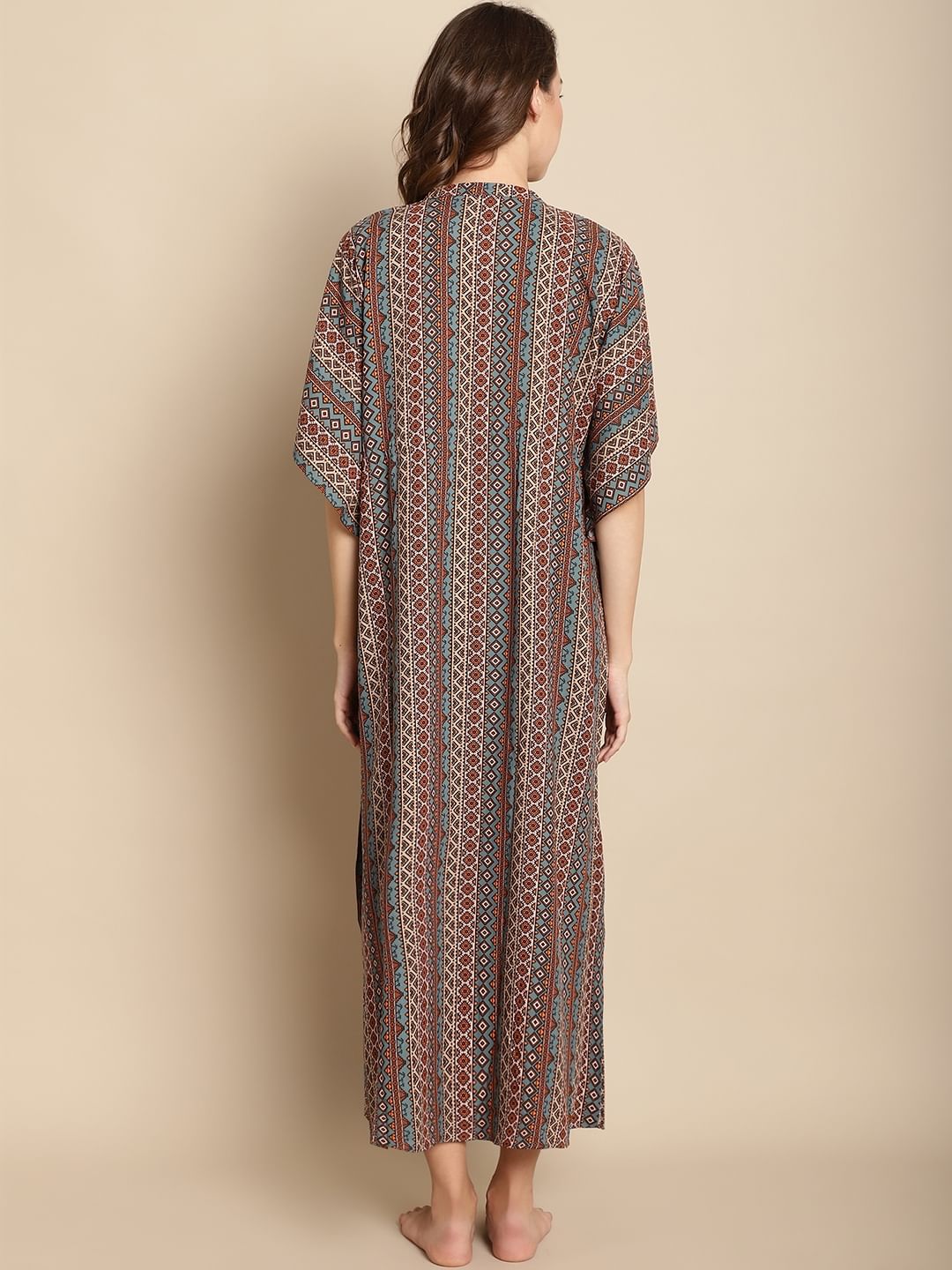 Printed Multi Colour Maternity Kaftan