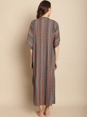 Printed Multi Colour Maternity Kaftan