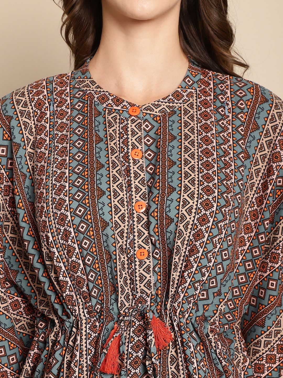Printed Multi Colour Maternity Kaftan