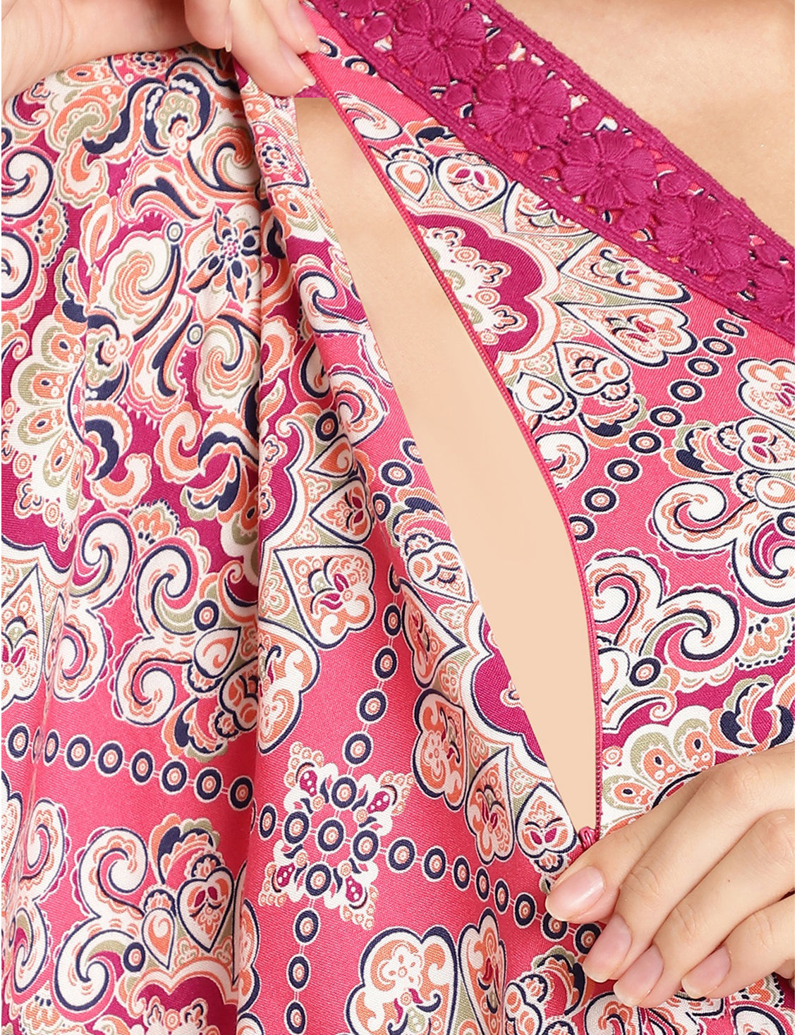 Printed Pink Maternity Kaftan
